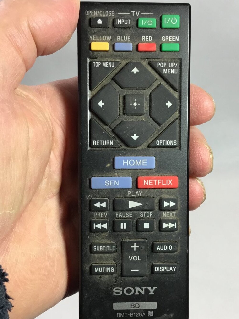 Original Sony RMT-B126A Remote Control for Sony BluRay BDP-S1700 BDP-S3700